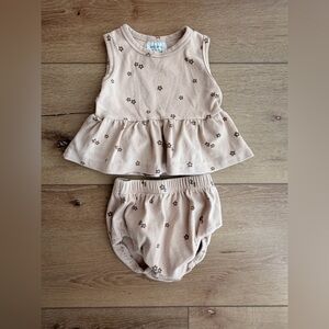 Mebie Baby Floral Neutral Kids Outfit